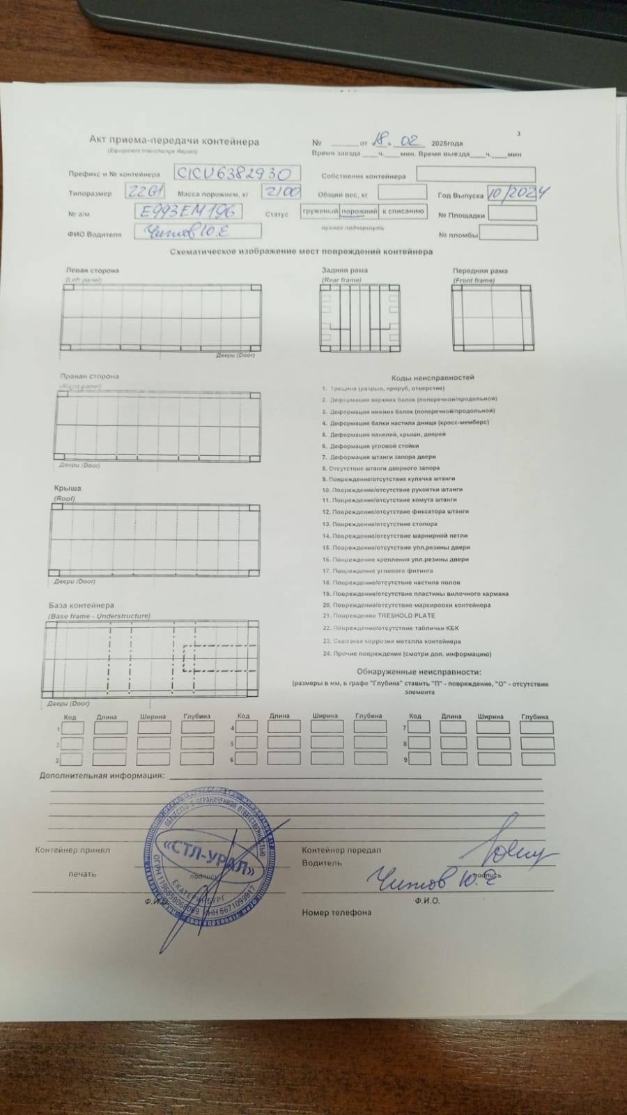 Морской контейнер CICU6382930